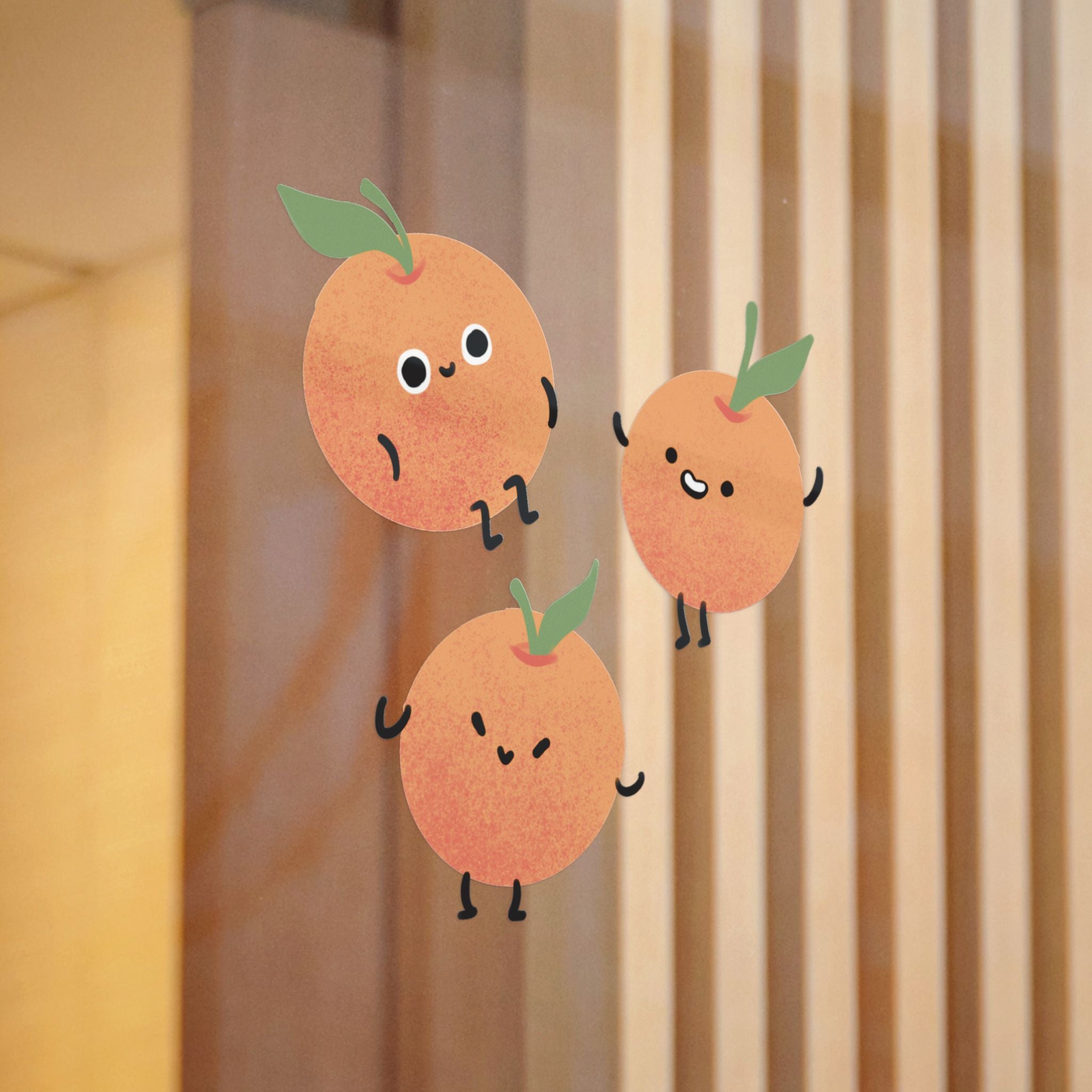 Kawaii Orange Friends Die-Cut Sticker Set — Cute Fruit DTF Stickers (3-Pack)