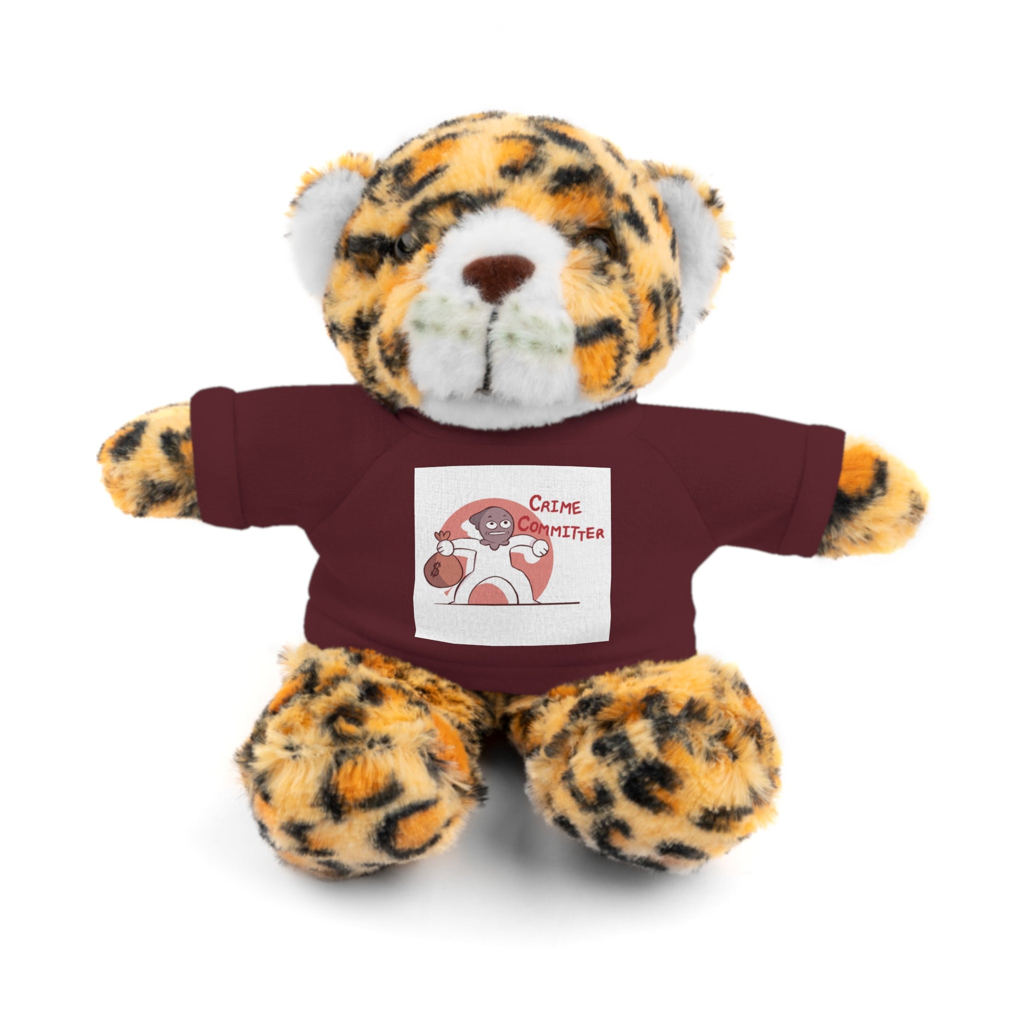 Plush Teddy Bear with Graphic Tee — Partner in Crime Design