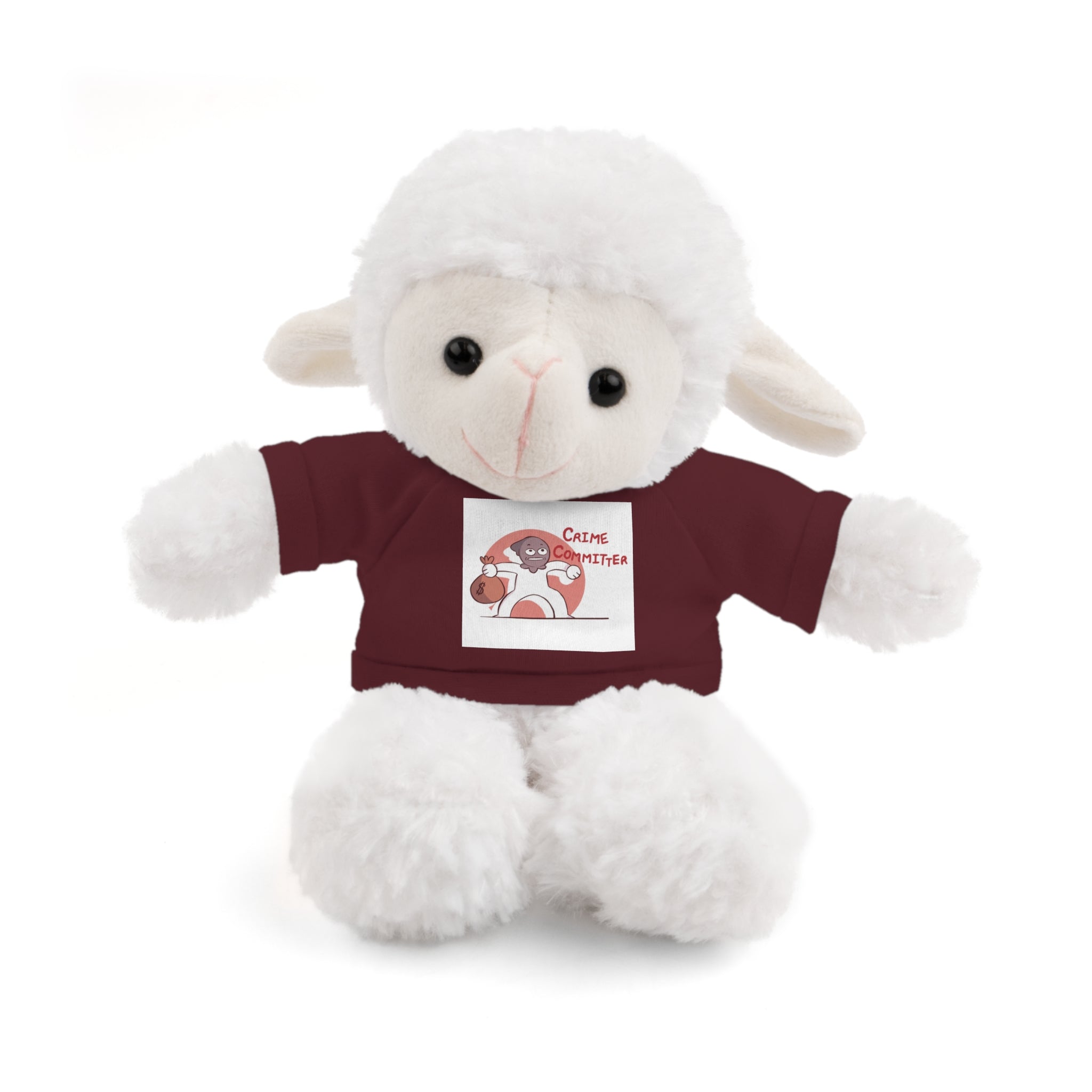 Plush Teddy Bear with Graphic Tee — Partner in Crime Design