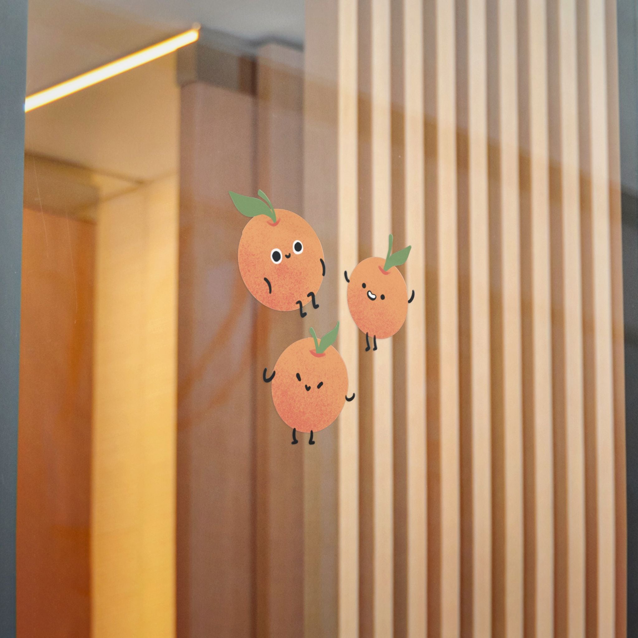Kawaii Orange Friends Die-Cut Sticker Set — Cute Fruit DTF Stickers (3-Pack)