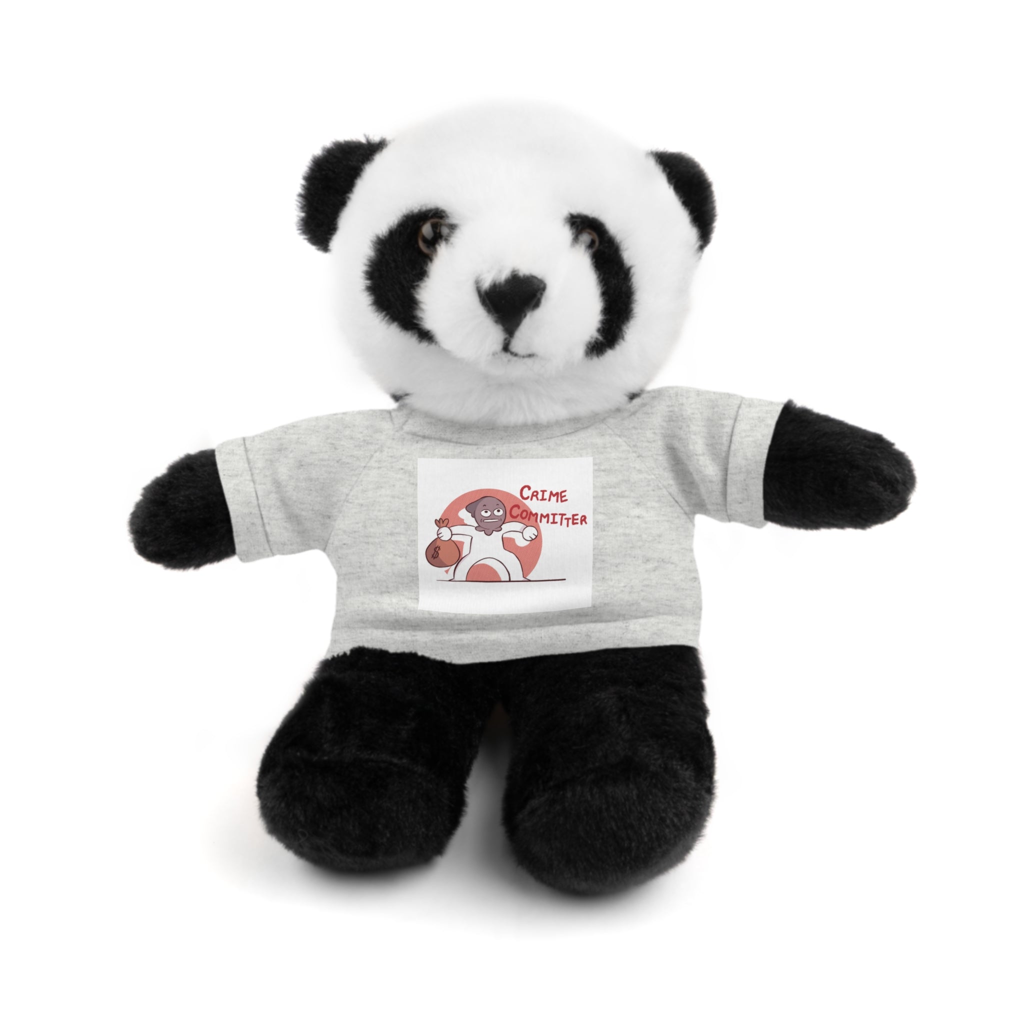 Plush Teddy Bear with Graphic Tee — Partner in Crime Design