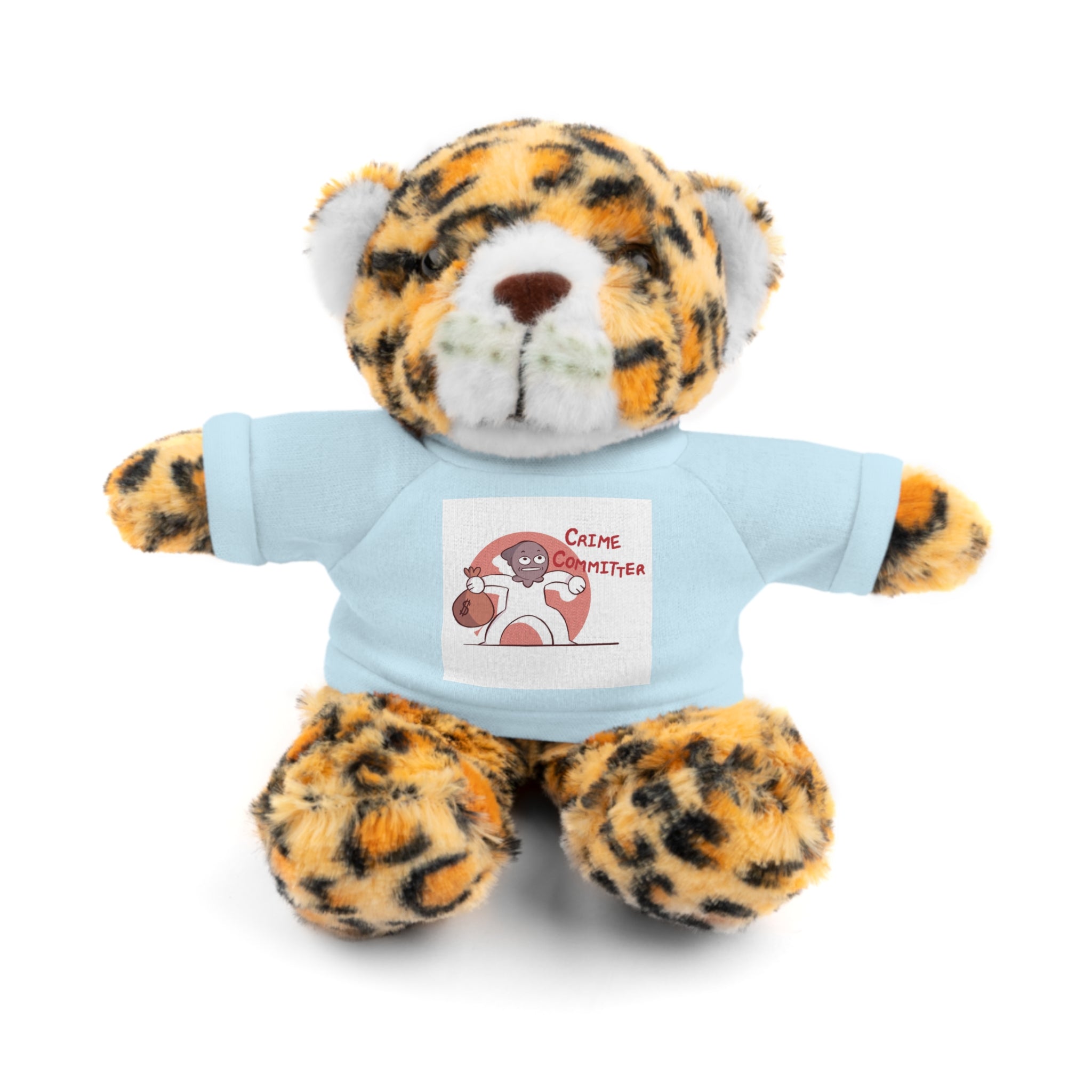Plush Teddy Bear with Graphic Tee — Partner in Crime Design