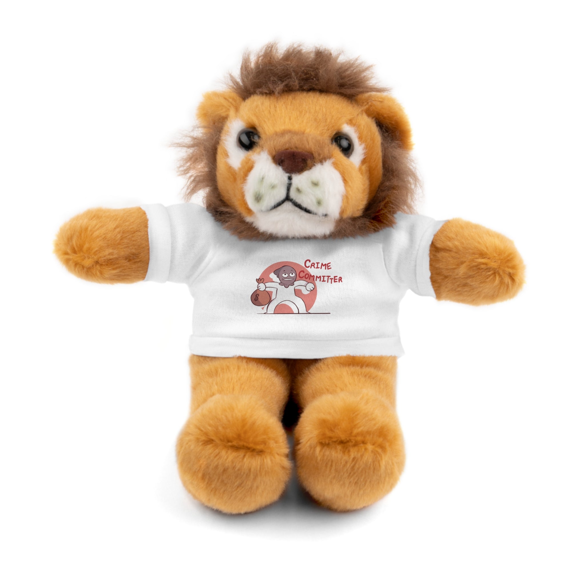 Plush Teddy Bear with Graphic Tee — Partner in Crime Design