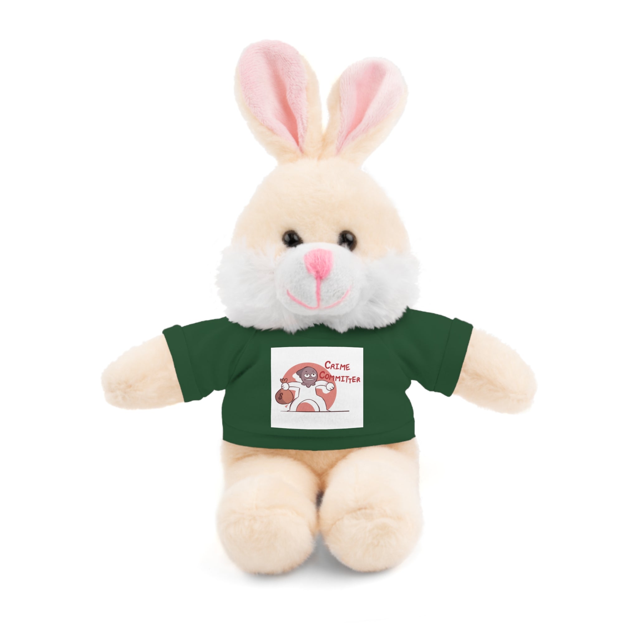 Plush Teddy Bear with Graphic Tee — Partner in Crime Design