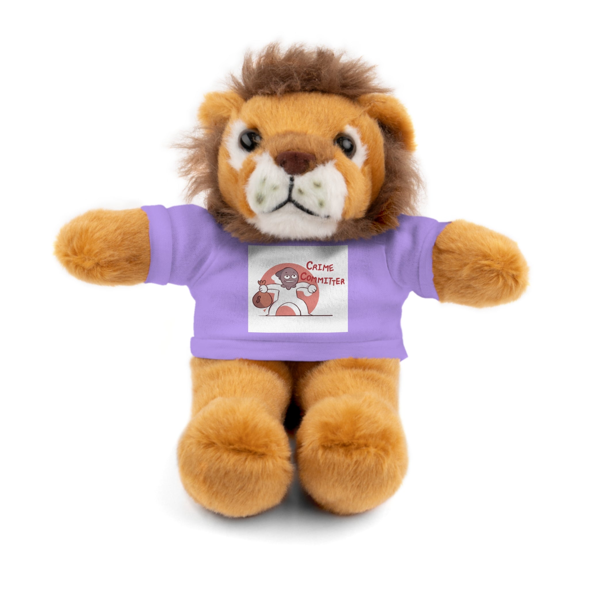 Plush Teddy Bear with Graphic Tee — Partner in Crime Design