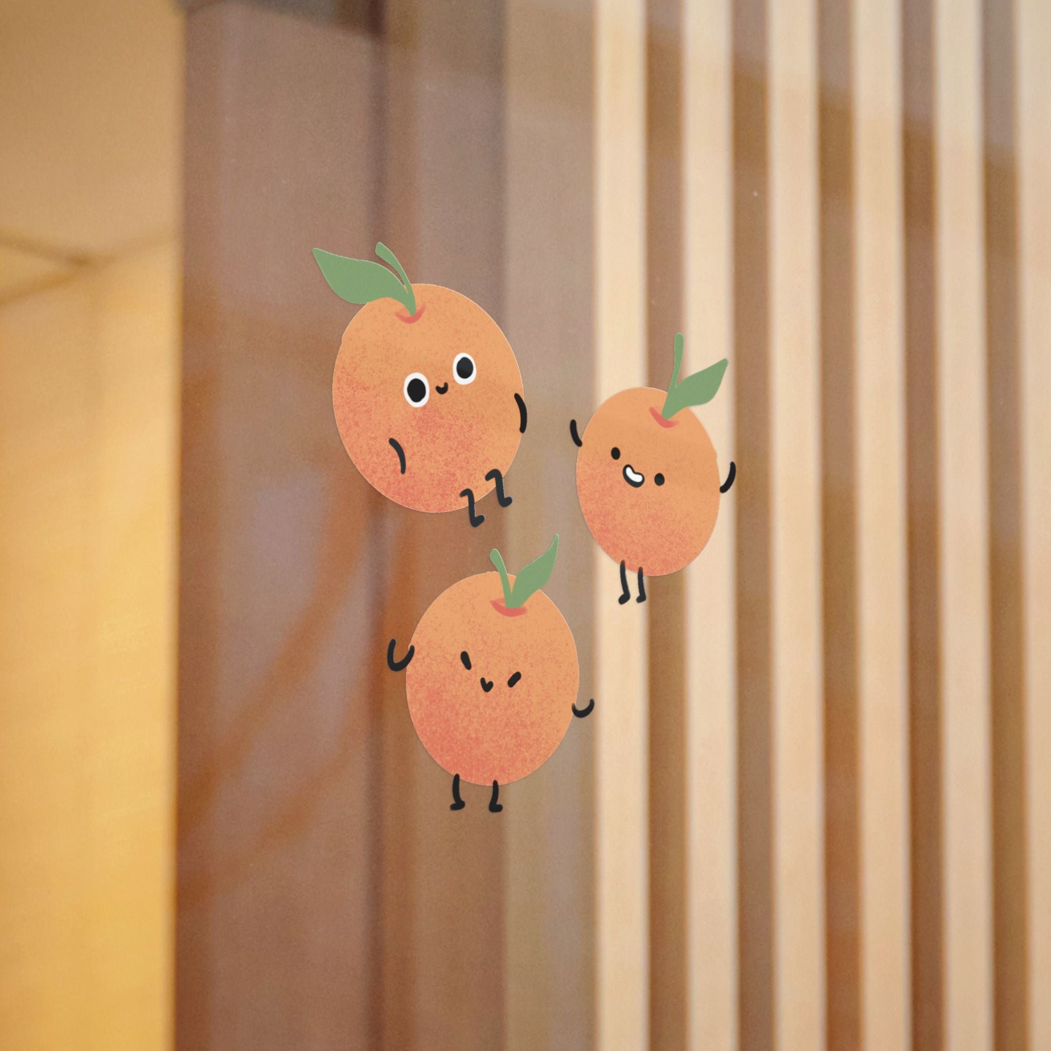 Kawaii Orange Friends Die-Cut Sticker Set — Cute Fruit DTF Stickers (3-Pack)
