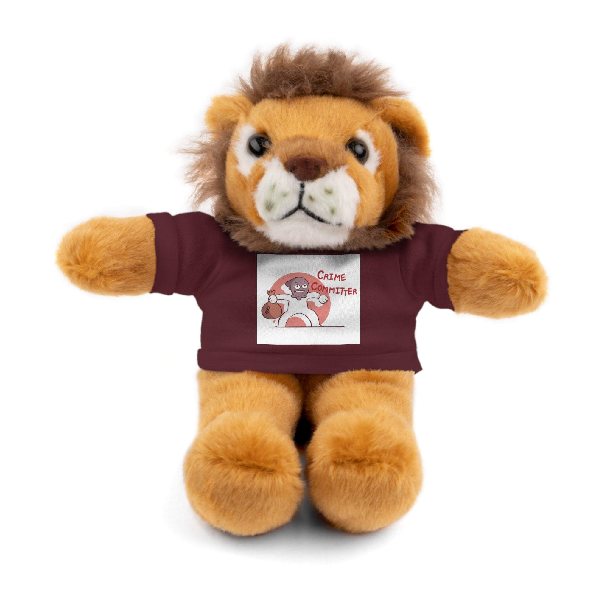 Plush Teddy Bear with Graphic Tee — Partner in Crime Design