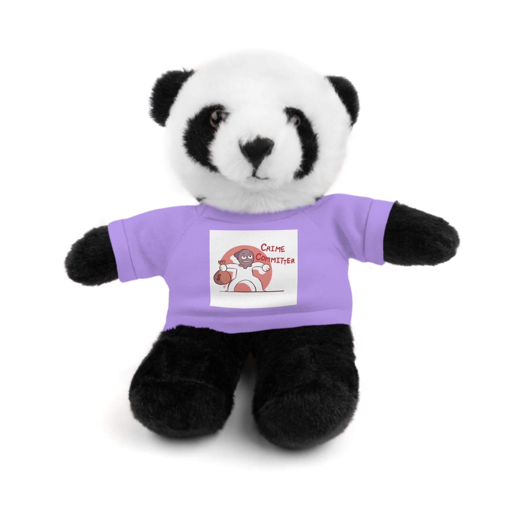 Plush Teddy Bear with Graphic Tee — Partner in Crime Design