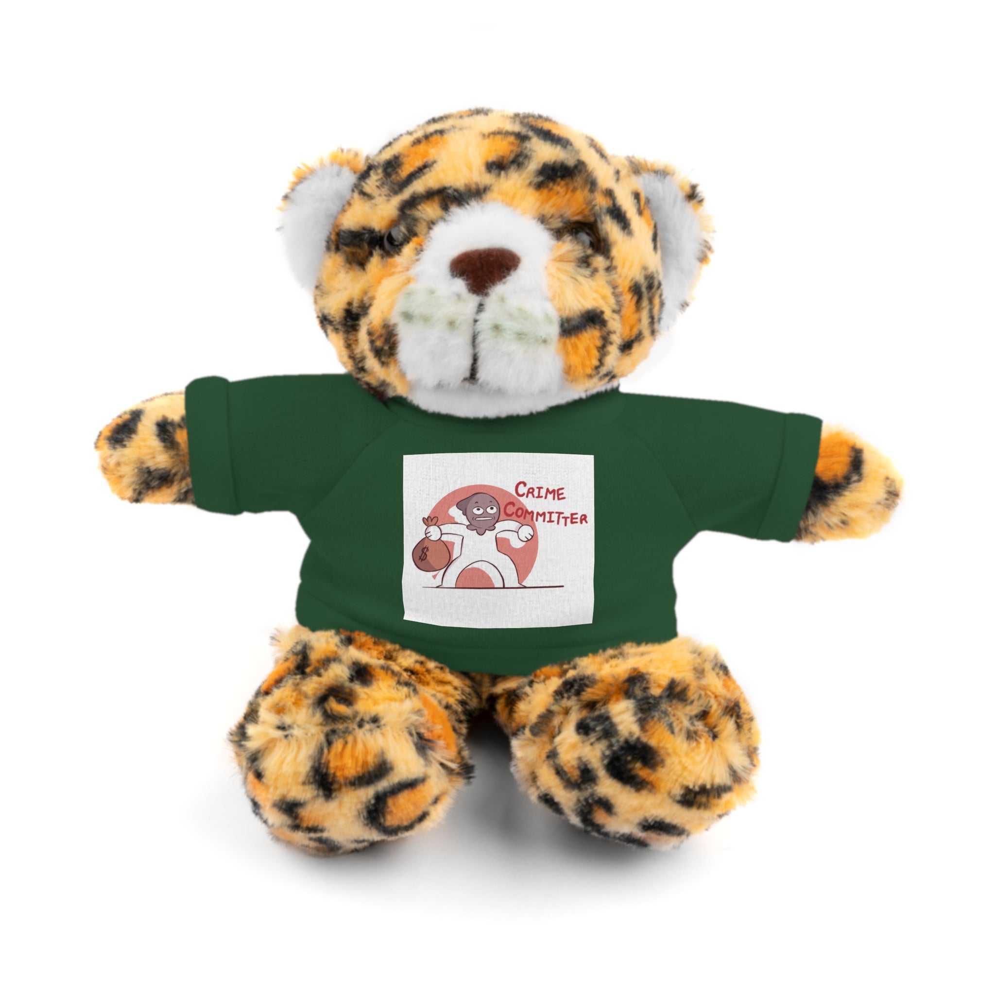 Plush Teddy Bear with Graphic Tee — Partner in Crime Design