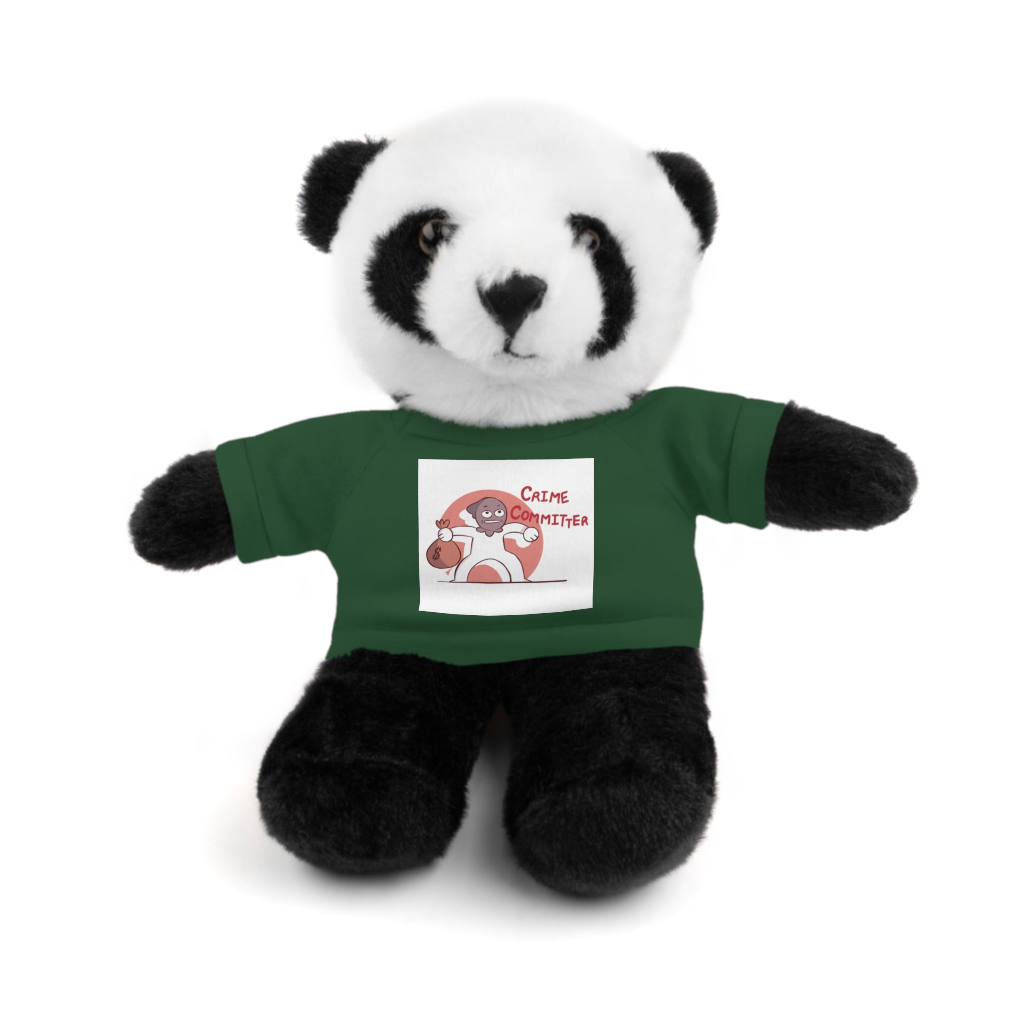 Plush Teddy Bear with Graphic Tee — Partner in Crime Design