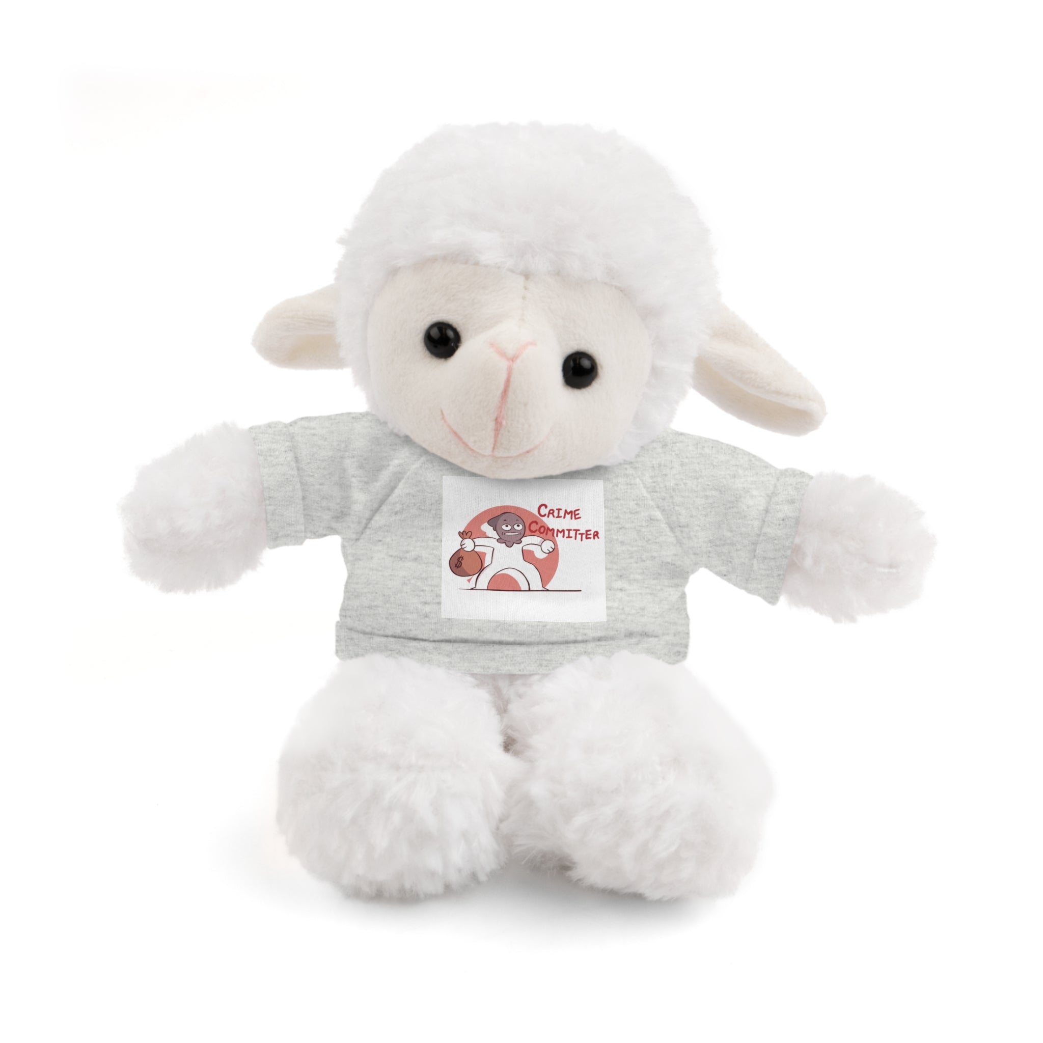 Plush Teddy Bear with Graphic Tee — Partner in Crime Design