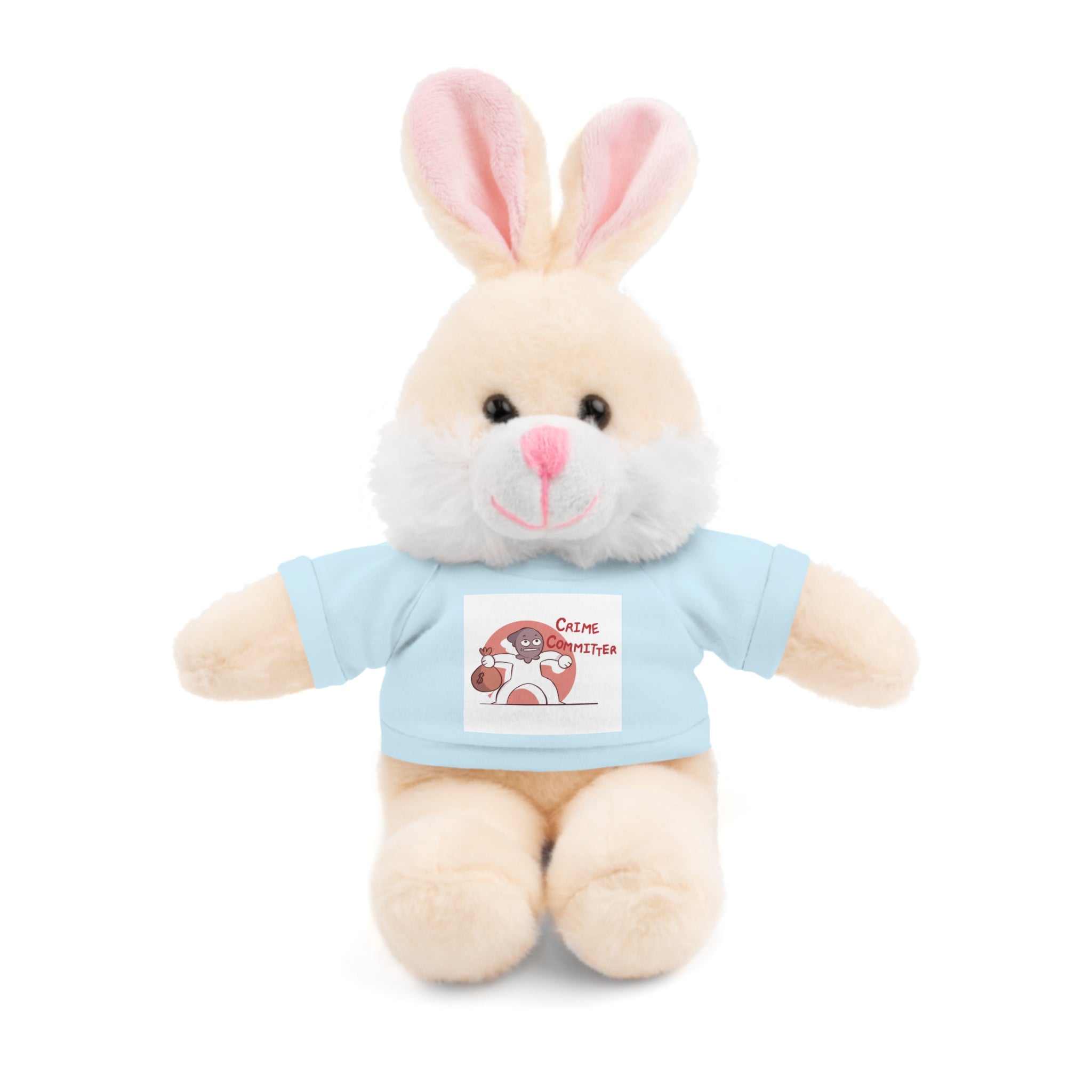 Plush Teddy Bear with Graphic Tee — Partner in Crime Design