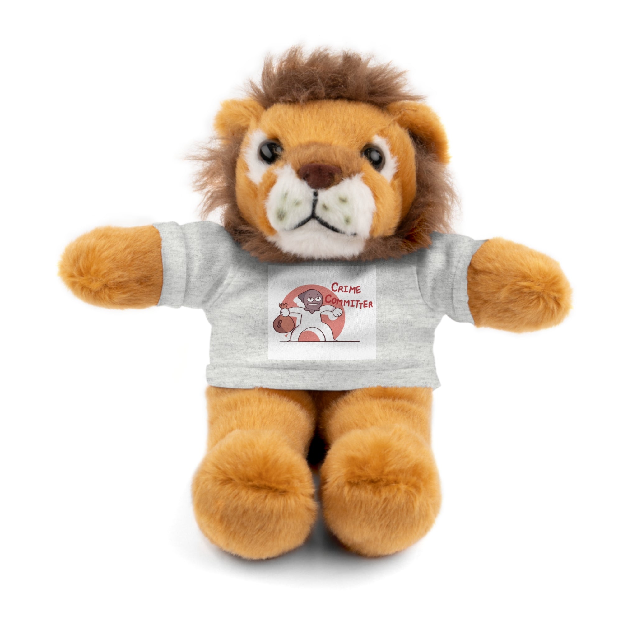 Plush Teddy Bear with Graphic Tee — Partner in Crime Design