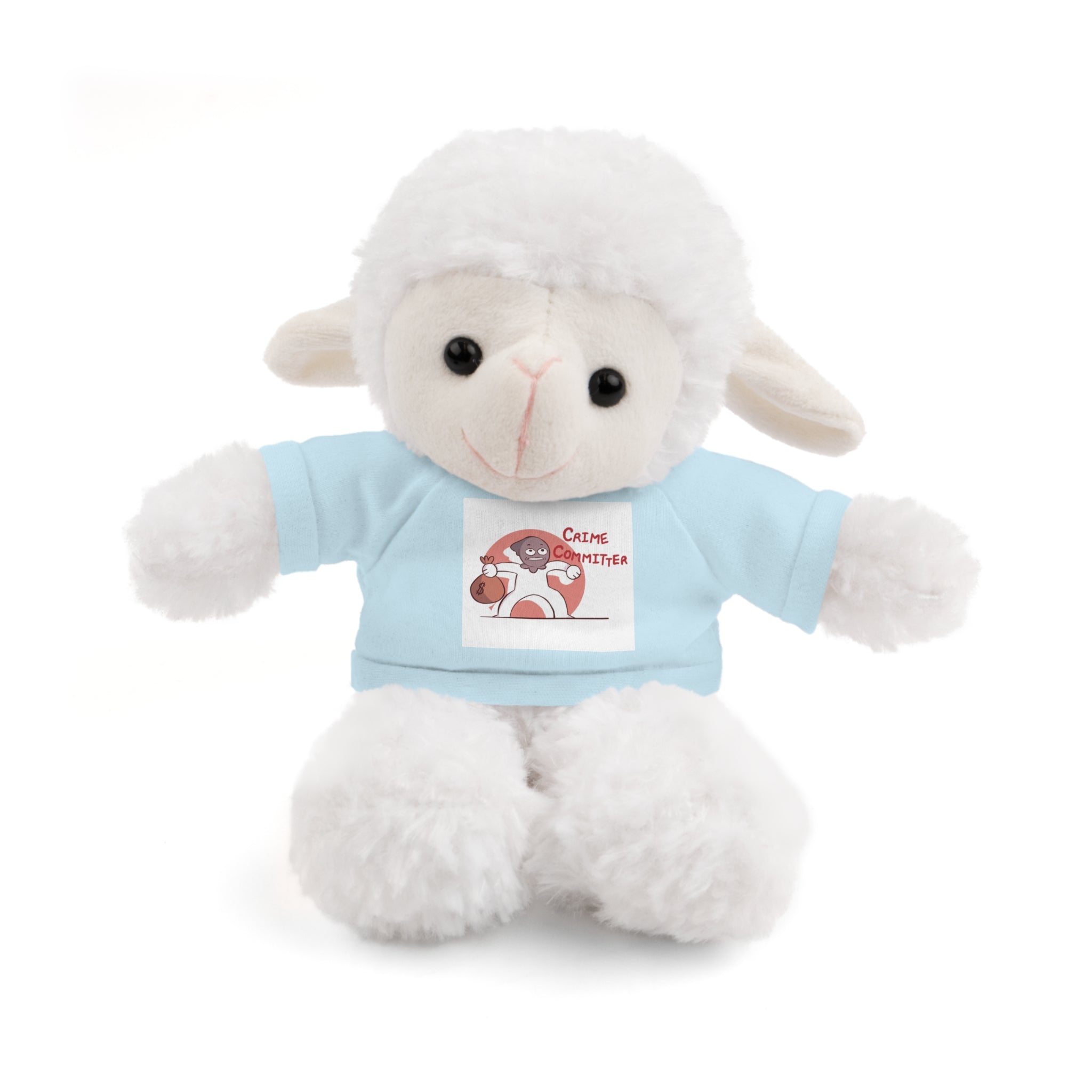 Plush Teddy Bear with Graphic Tee — Partner in Crime Design