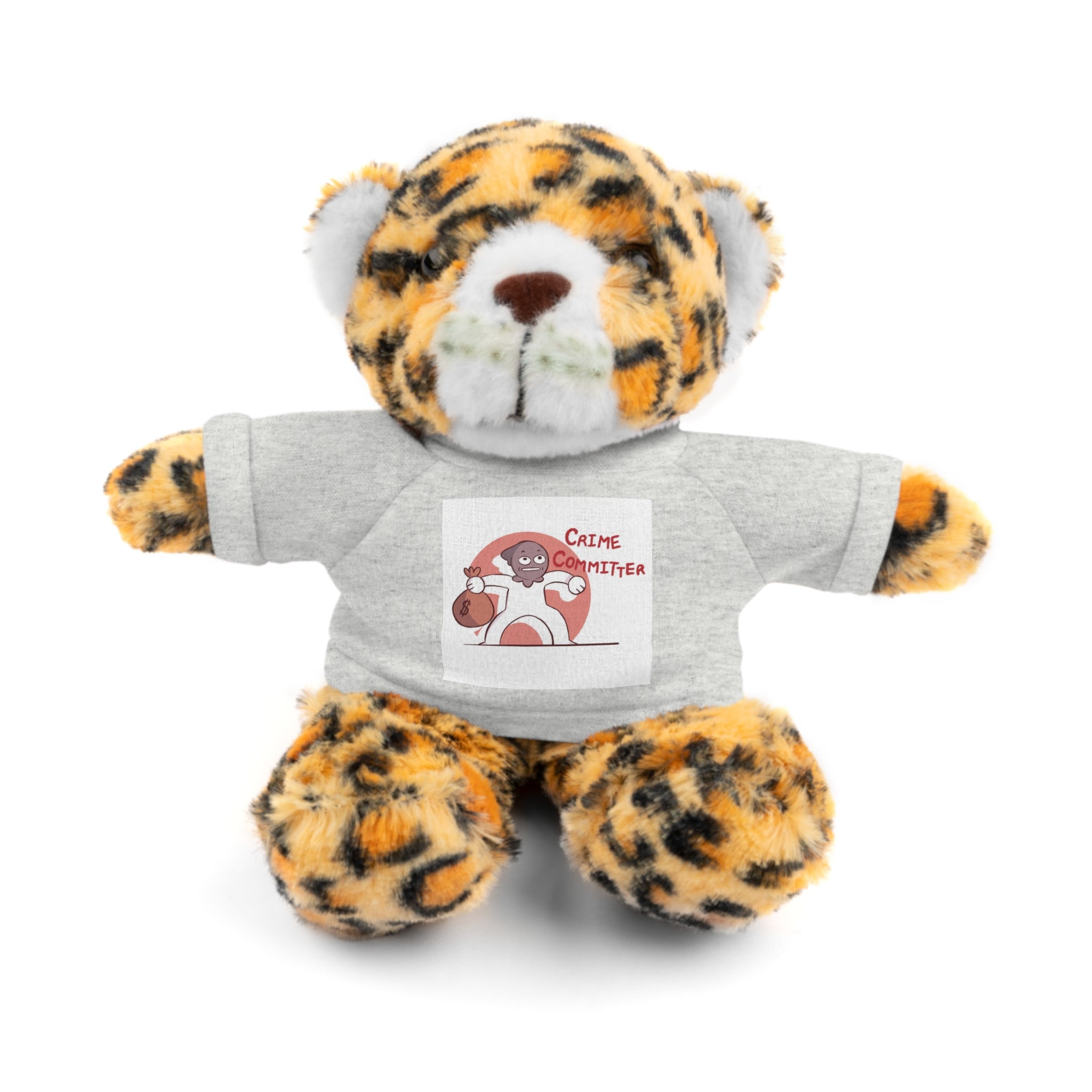 Plush Teddy Bear with Graphic Tee — Partner in Crime Design