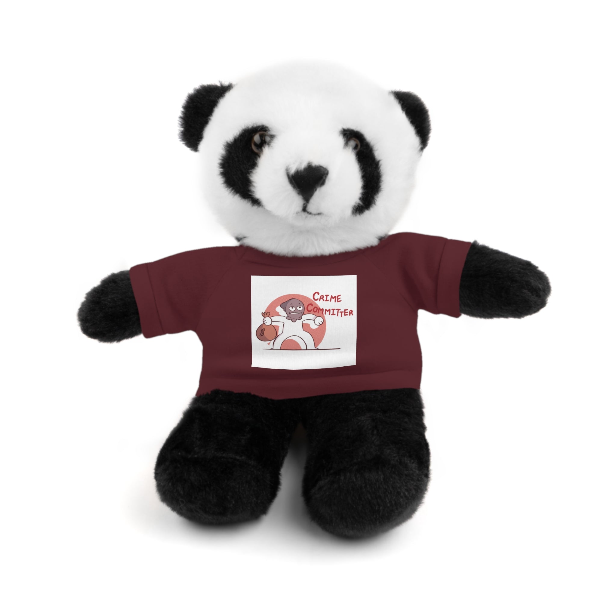 Plush Teddy Bear with Graphic Tee — Partner in Crime Design