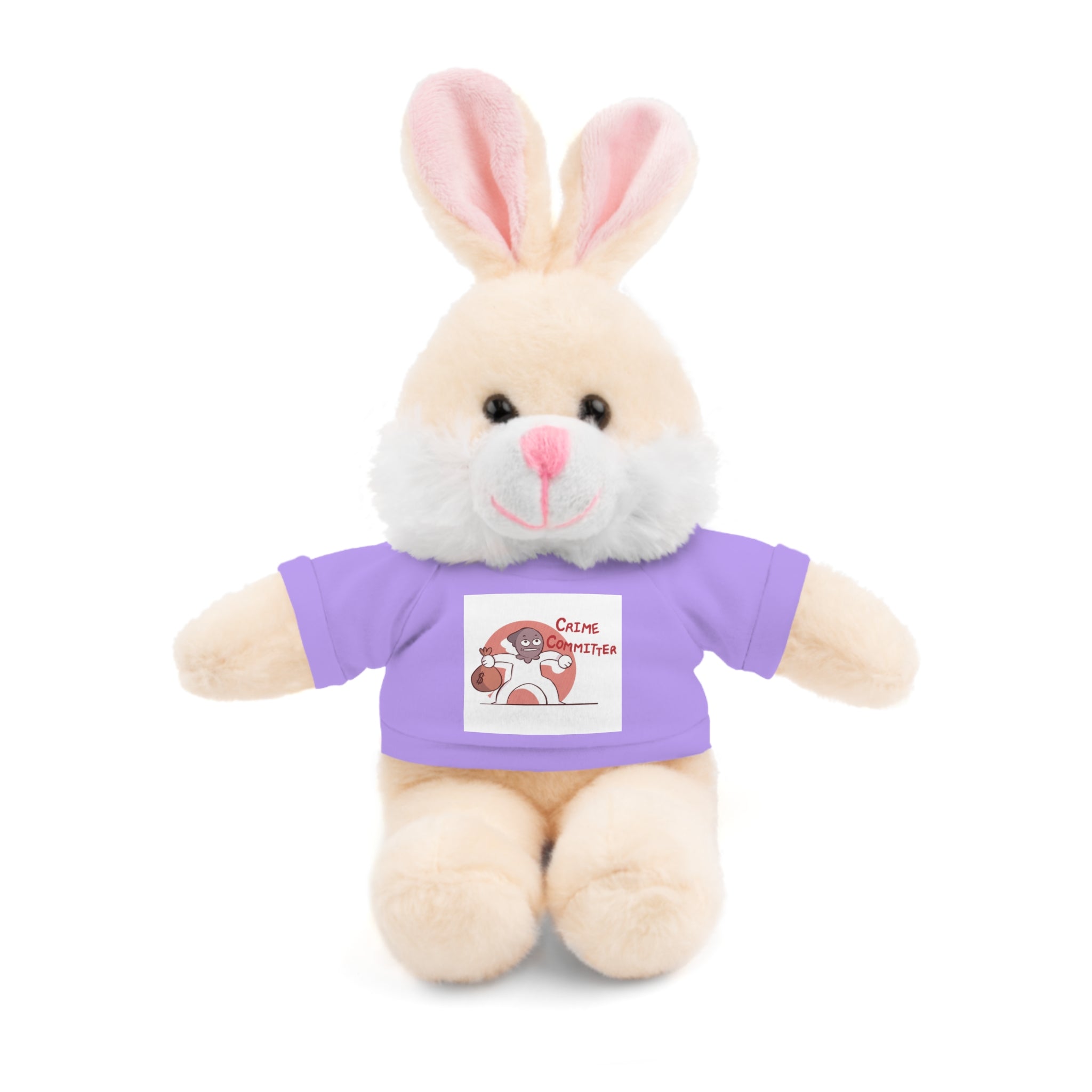 Plush Teddy Bear with Graphic Tee — Partner in Crime Design