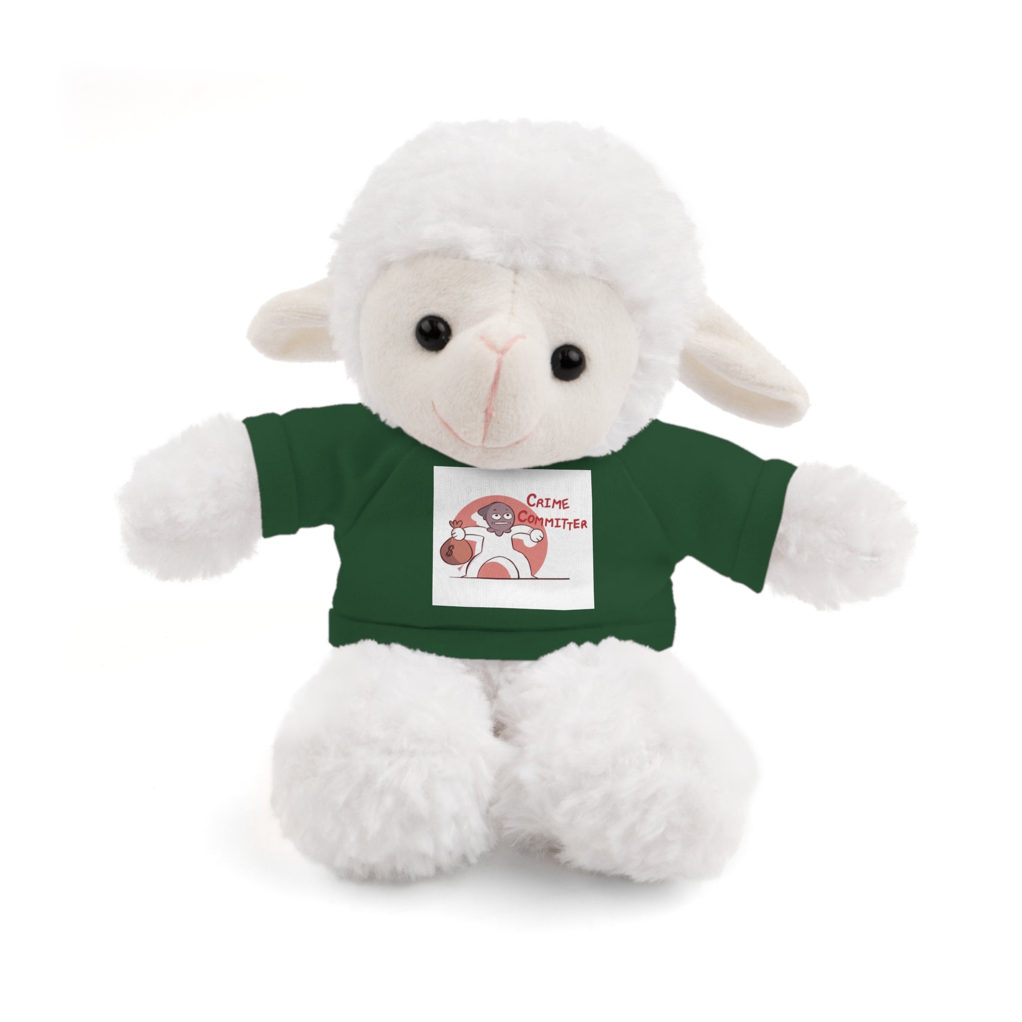 Plush Teddy Bear with Graphic Tee — Partner in Crime Design