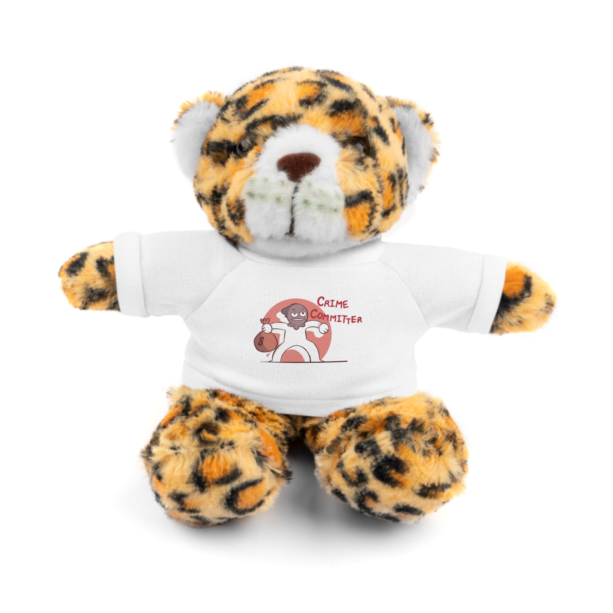 Plush Teddy Bear with Graphic Tee — Partner in Crime Design