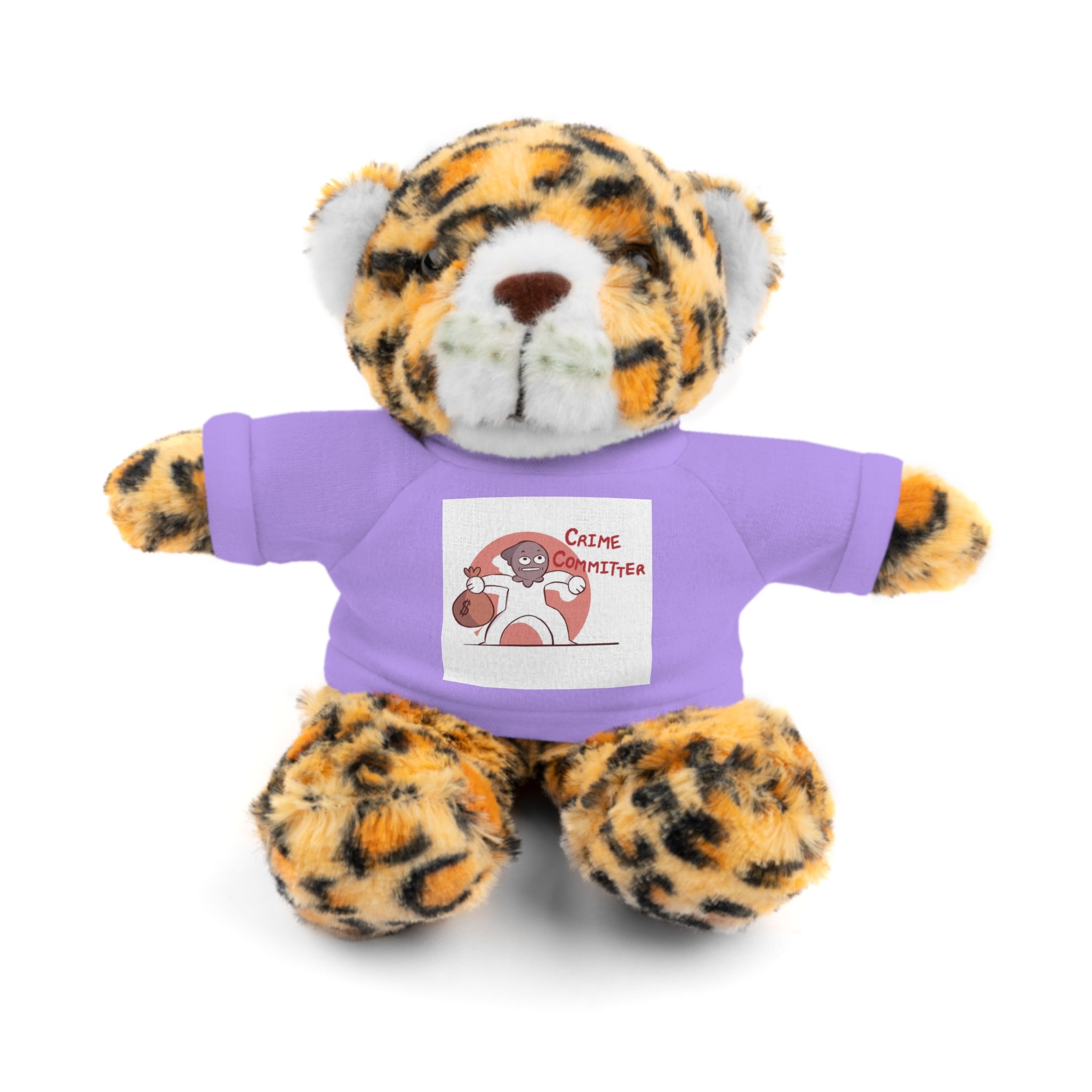 Plush Teddy Bear with Graphic Tee — Partner in Crime Design