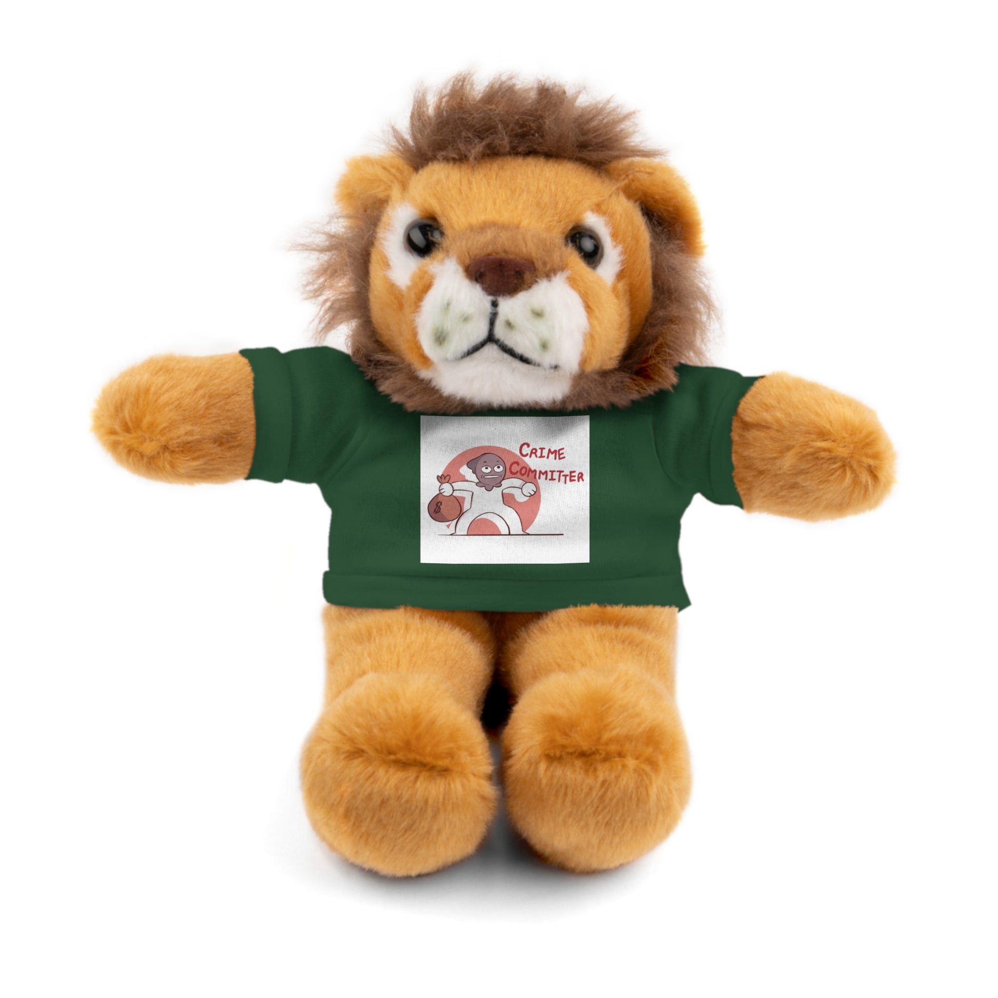 Plush Teddy Bear with Graphic Tee — Partner in Crime Design